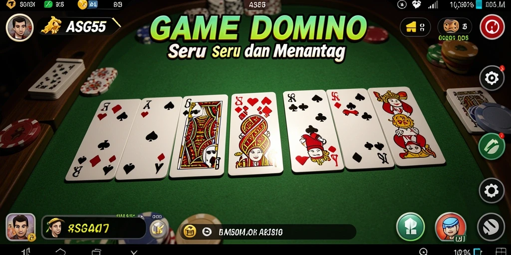Tampilan gameplay seru permainan domino ASG55.