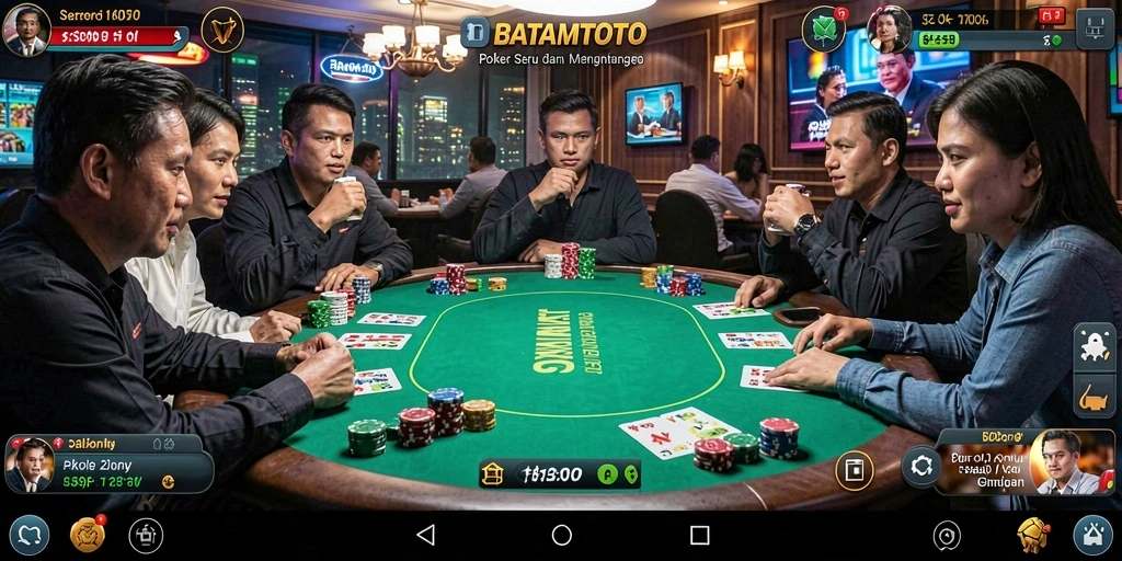Screenshot utama BATAMTOTO menampilkan gameplay seru Poker.