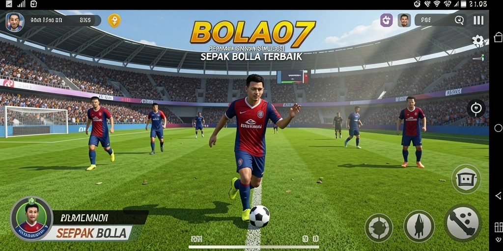 Tampilan gameplay <strong>BOLA07</strong> yang menarik dan mendebarkan saat bertanding.