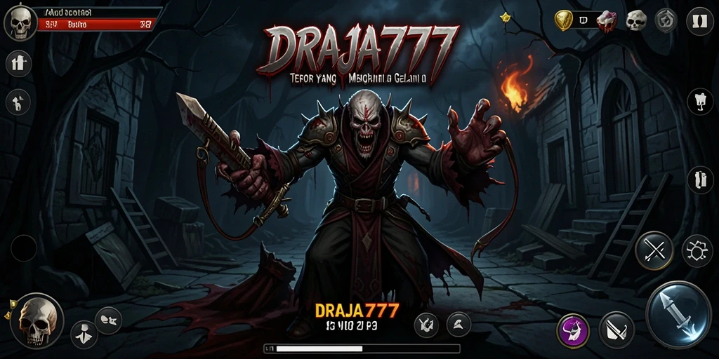 Tampilan gameplay DRAJA777 menampilkan suasana Horror yang menegangkan.