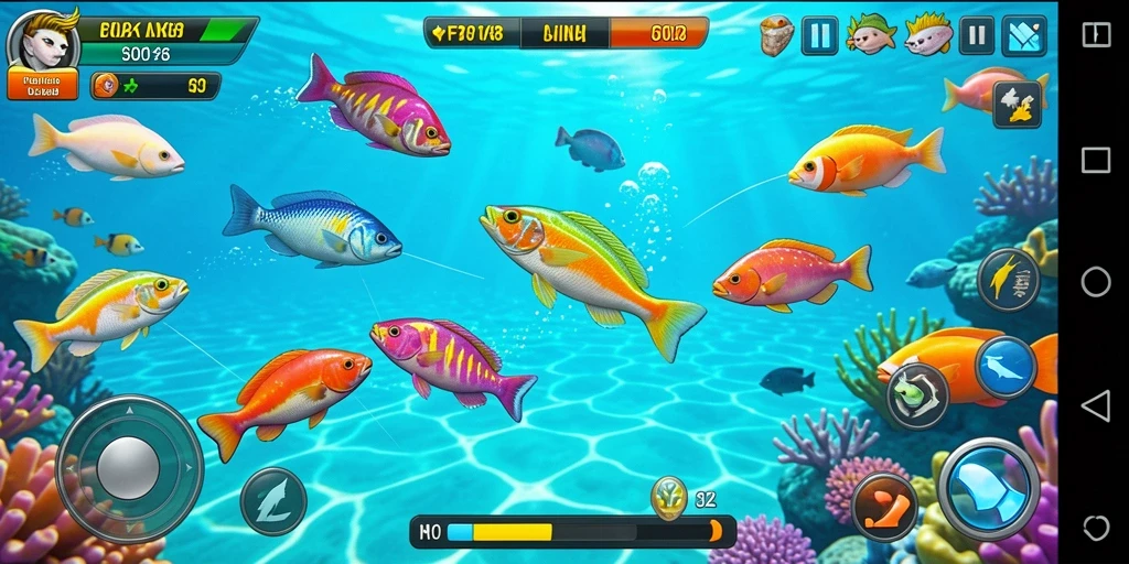 Screenshot gameplay FB168 yang menampilkan aksi menembak ikan.