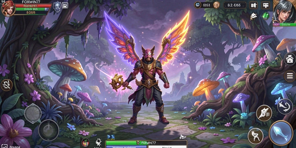 Screenshot menampilkan gameplay seru FORWIN77 di dunia petualangan.