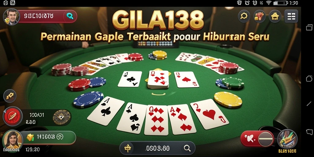 Screenshot gameplay GILA138 yang menampilkan keseruan bermain Gaple.