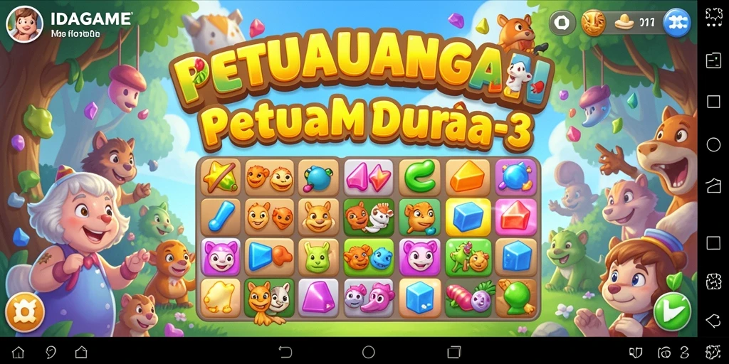 Tampilan menarik dari gameplay IDAGAME yang penuh warna.