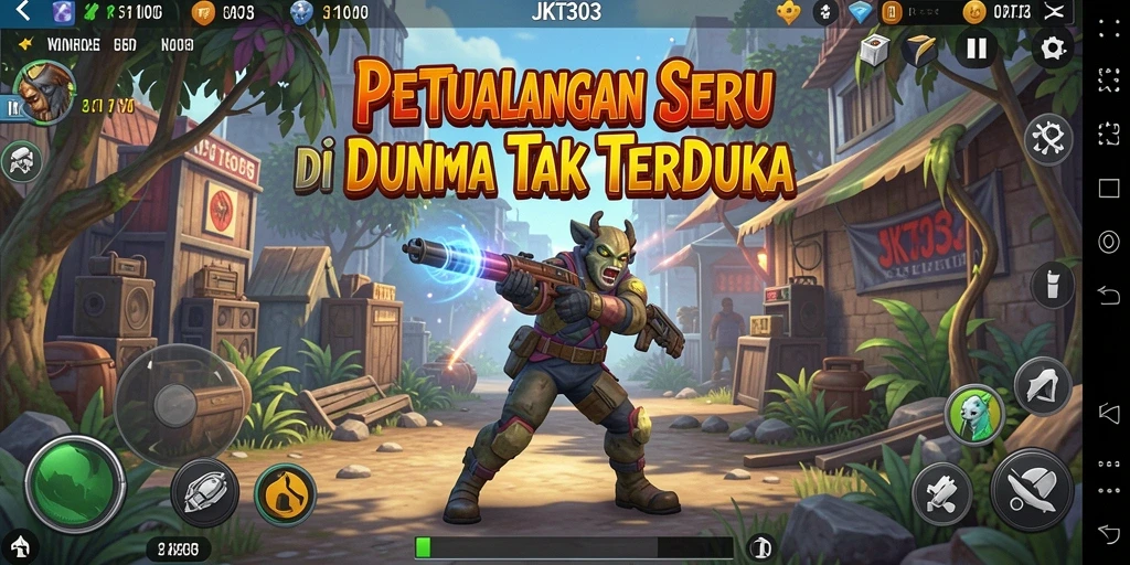 Tampilan gameplay menegangkan di dunia petualangan JKT303.