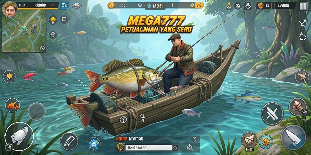 Gameplay memancing yang seru dan mendebarkan di MEGA777.