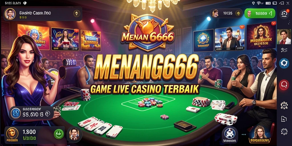 Screenshot MENANG666 menampilkan dealer nyata dalam permainan Live Casino.