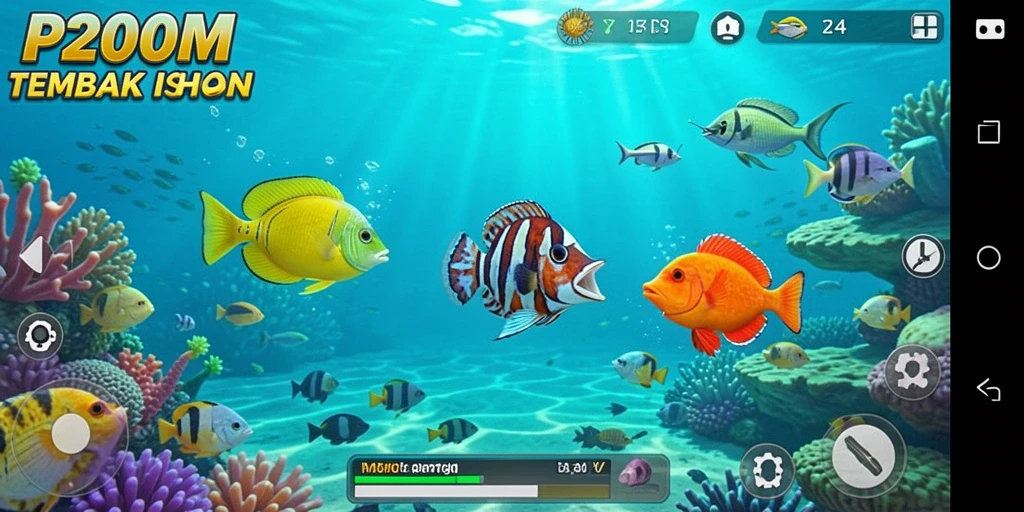 Tampilan gameplay Tembak Ikan P200M yang seru dan mengasyikkan.