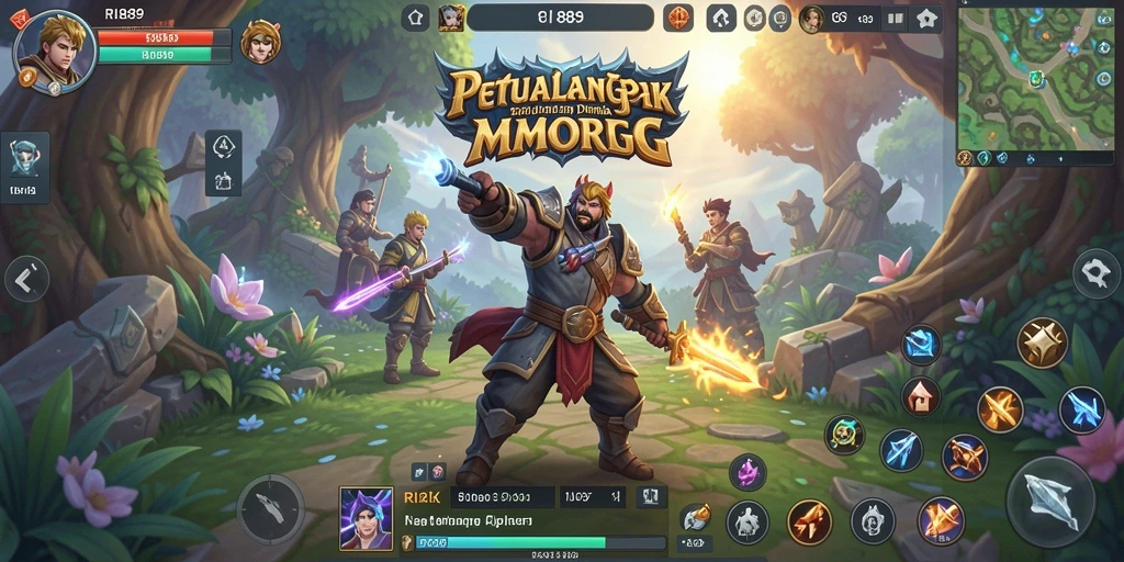 Screenshot gameplay RI889 yang menampilkan aksi seru di dunia MMORPG.