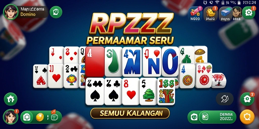 Screenshot gameplay RPZZZ yang menampilkan strategi seru domino.