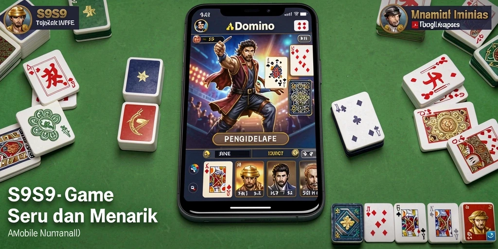 Tampilan gameplay S9S9 dengan elemen domino yang menarik.
