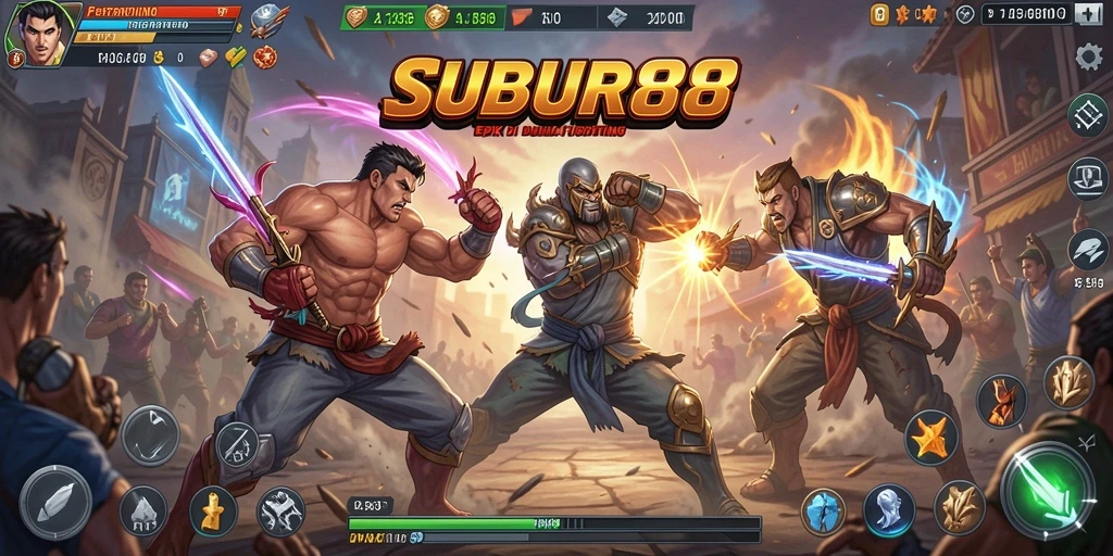 Tampilan gameplay SUBUR88 yang penuh aksi dan pertarungan seru.