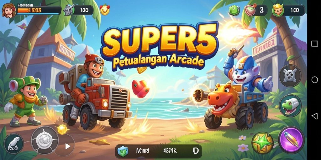 Pengalaman gameplay seru dan menantang dalam SUPER5.