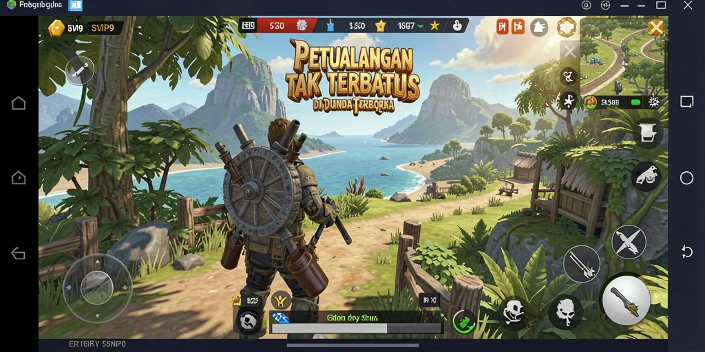 Tampilan gameplay SVIP9 dalam dunia terbuka yang luas dan interaktif.