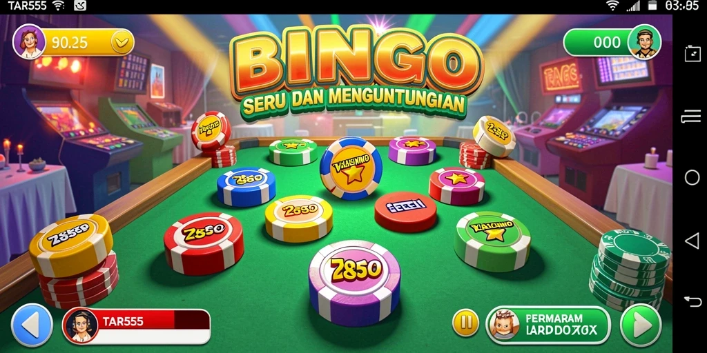 Tangkapan layar permainan Bingo yang menarik dan interaktif.