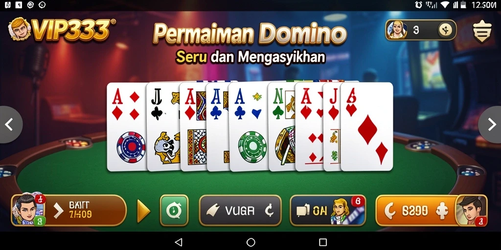 Tangkapan layar gameplay Domino yang menarik di VIP333.