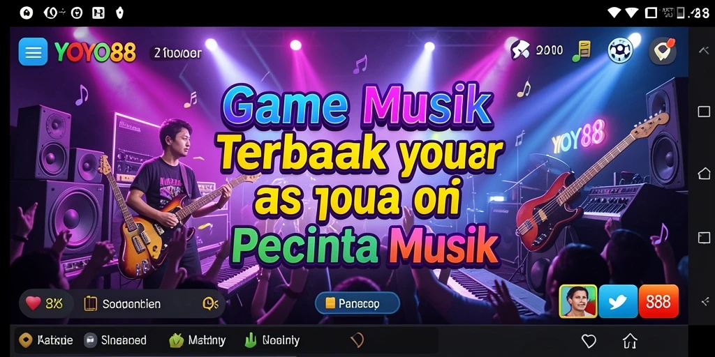 Tampilan gameplay menarik dari YOYO88 yang memadukan musik dan permainan.
